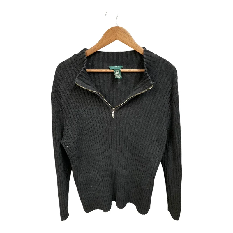 Sweater By Lauren By Ralph Lauren In Black, Size: 3x