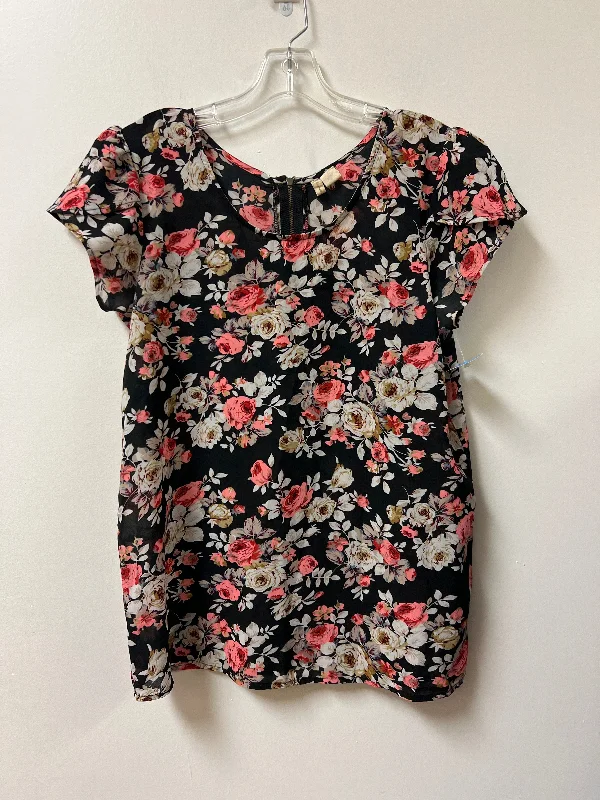 Top Short Sleeve By Japna In Floral Print, Size: L