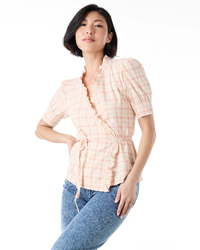 Women's Apparel And Garments Pretty Garden Wrap Top