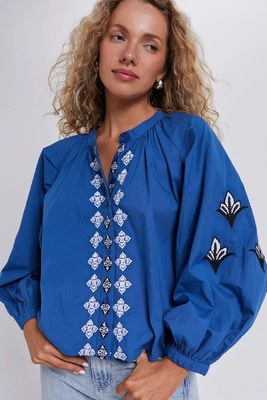 Women's Fashion-Forward Apparel Midway Blue Minka Shirt