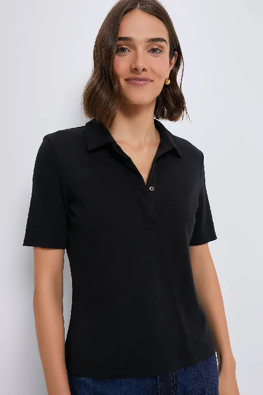 Fashionable Women's Clothing Black Adler Interlock Polo