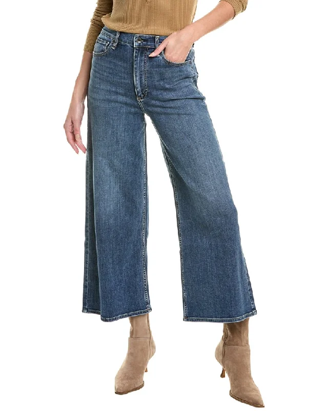 Women's Vacation Clothes rag & bone Serena Medium Wash High-Rise Wide Leg Jean