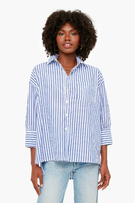 Women's Outfit Denim Stripe Adair Boyfriend Shirt