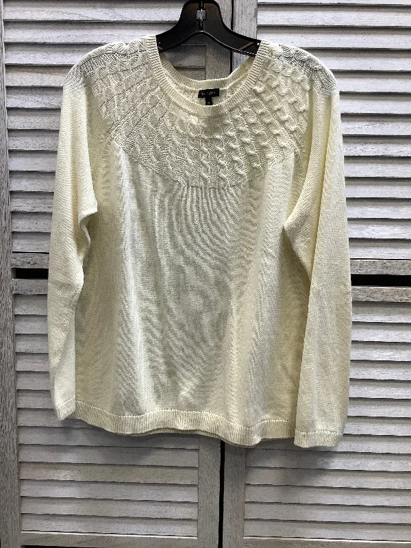 Sweater By Talbots In Ivory, Size: Xl