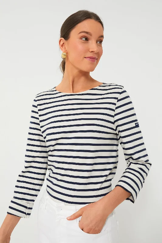 Women's Elegant Garments Neige-Marine Minquiers Moderne Shirt