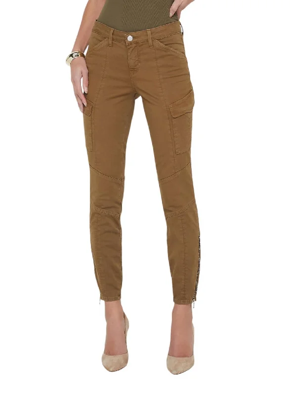 Women's Trendy Outfit Patton Skinny Cargo Jean In Brown Olive