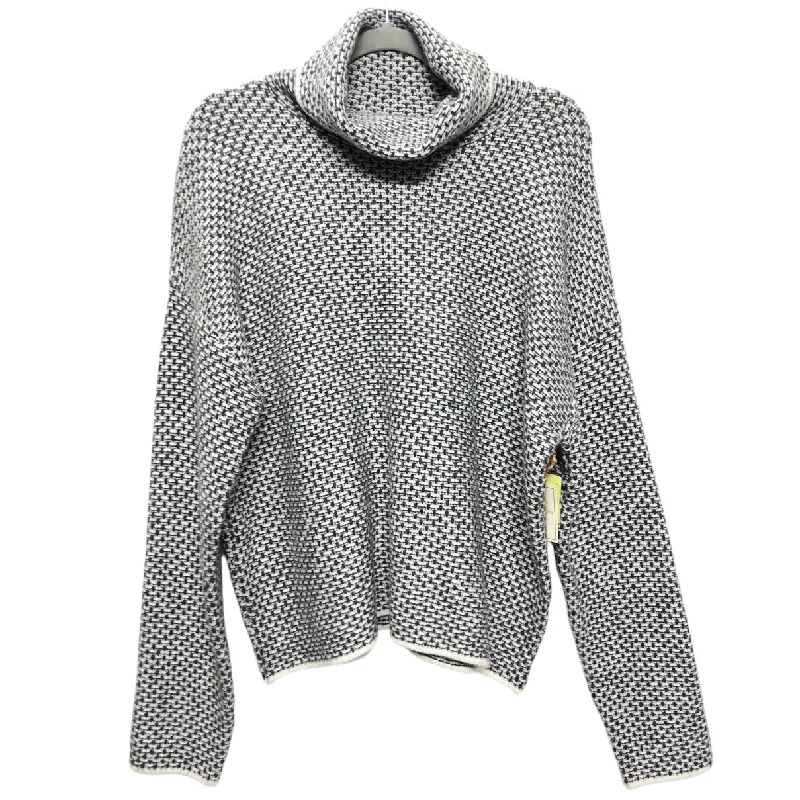 Sweater By Christian Siriano In Grey & White, Size: L