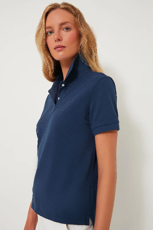 Women's Casual Clothing For Lounging Navy Pique Murray Classic Polo