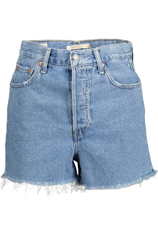 Women's Elegant Evening Attire Levi's Chic Fringed Hem blue Shorts in  Women's blue