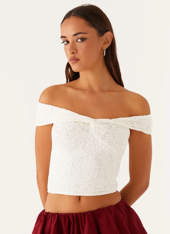 Casual Attire For Women Meryll Twist Top - White