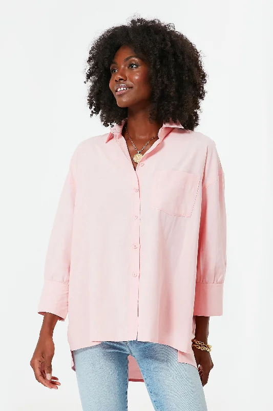 Women's Seasonal Garments Pink Adair Boyfriend Shirt