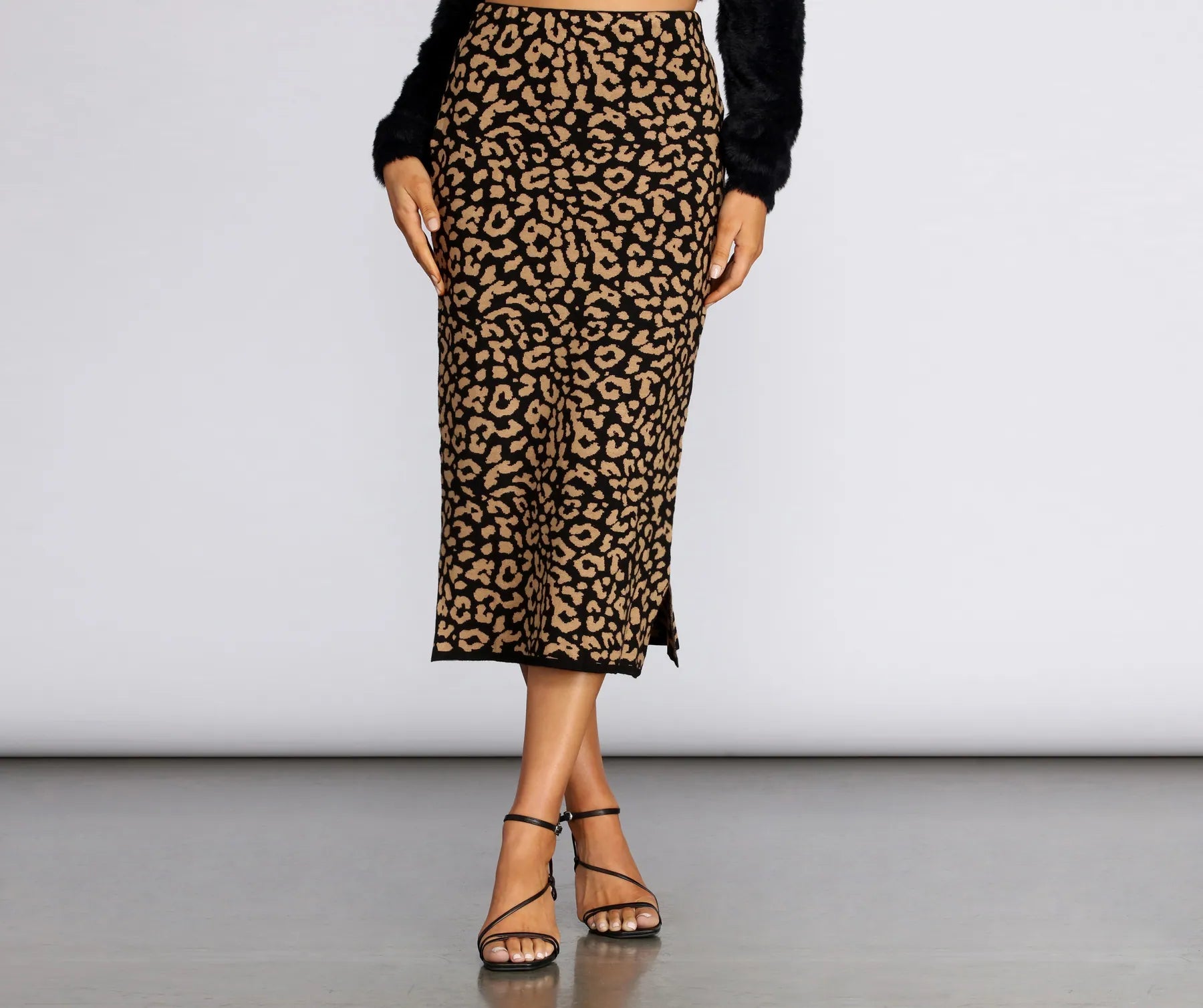 Women's Evening Attire Live For The Leopard Print Midi Skirt