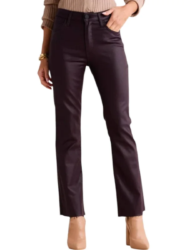 Stylish Outerwear Clothing For Women Kelsey Coated Denim Jeans In Sangria