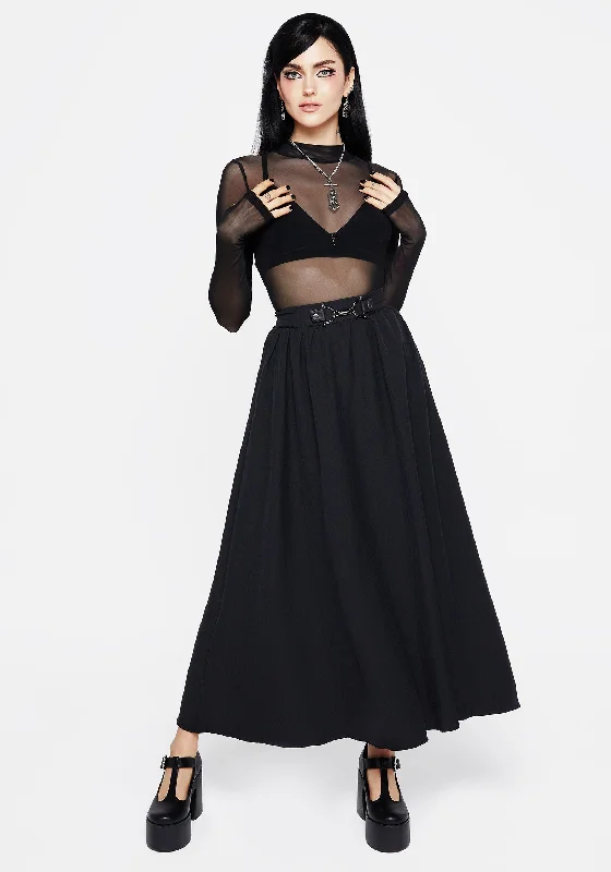 Women's Formal Event Attire Haunted Midaxi Herringbone Skirt