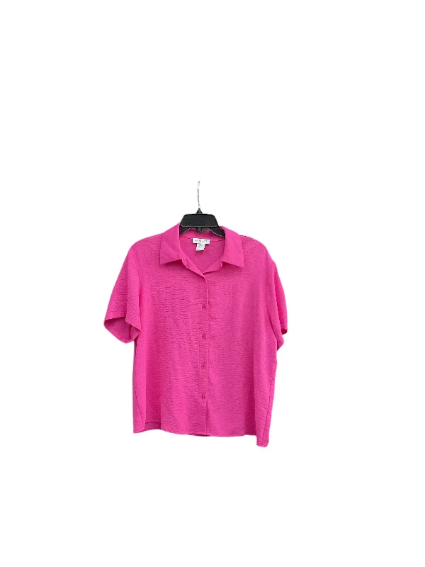 Top Short Sleeve By Rachel Zoe In Pink, Size: M