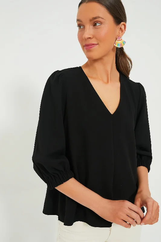 Fashion-Forward Women's Clothing Black Hollis Top