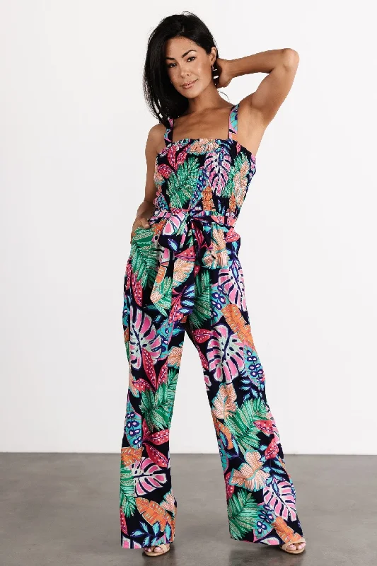 Women's Seasonal Clothes Barbados Tank Jumpsuit | Navy Print