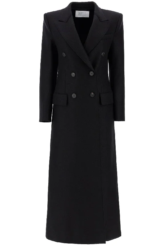 Elegant Women's Attire Harris Wharf London Women's Double-Breasted Pressed Wool Coat