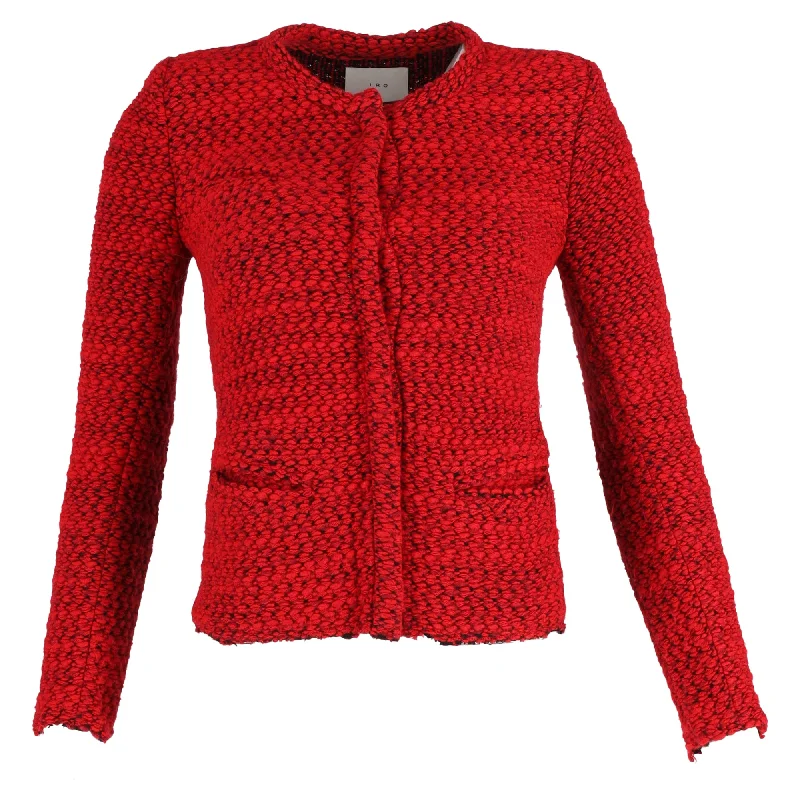 Fashionable Women's Clothes Iro Molly Knit Jacket in Red Tweed