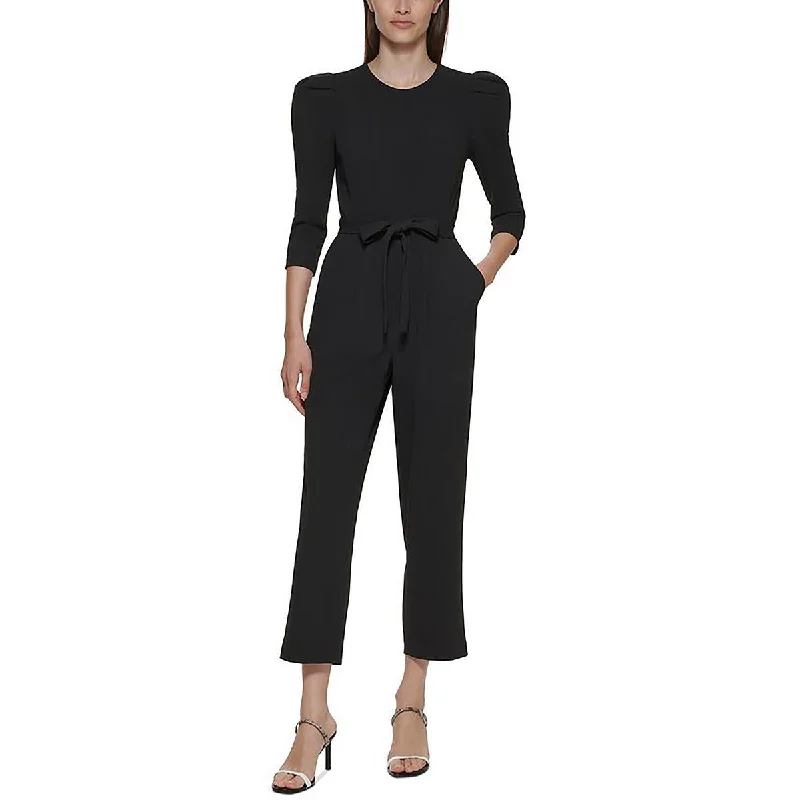 Women's Functional Outfit For Outdoor Activities Womens Belted Puff Sleeve Jumpsuit