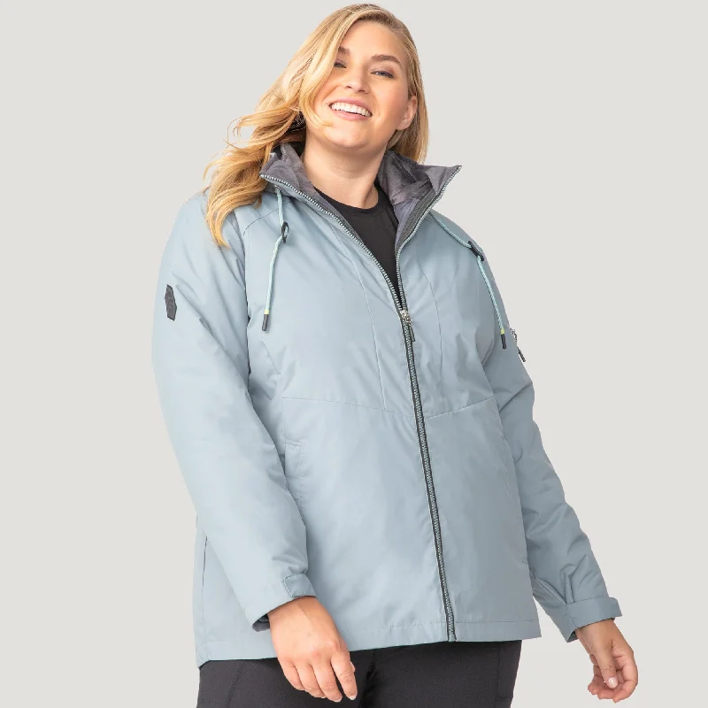 Sustainable Women's Apparel Women's Plus Size Back of Bell 3-in-1 Systems Jacket