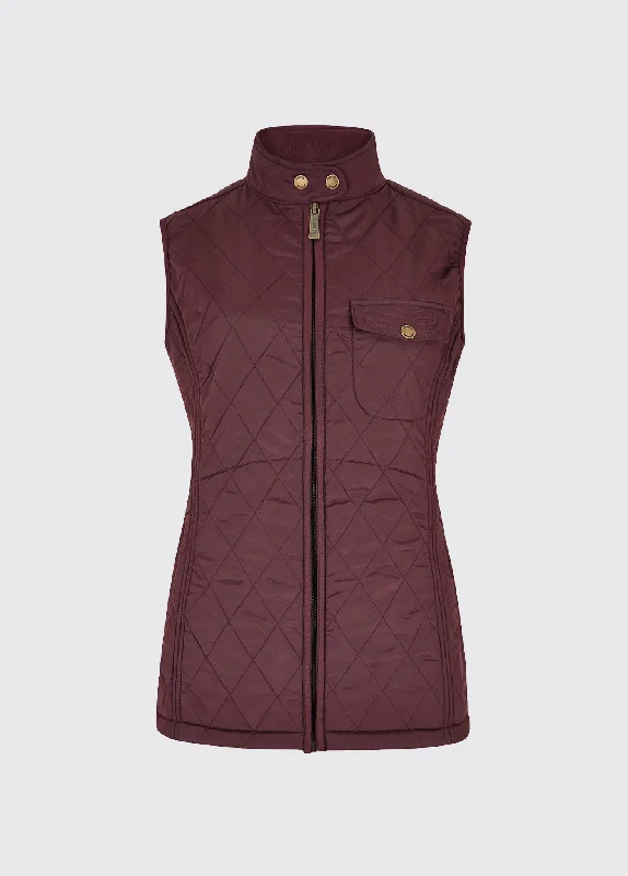 Stylish Women's Attire Rathdown Quilted Gilet - Currant