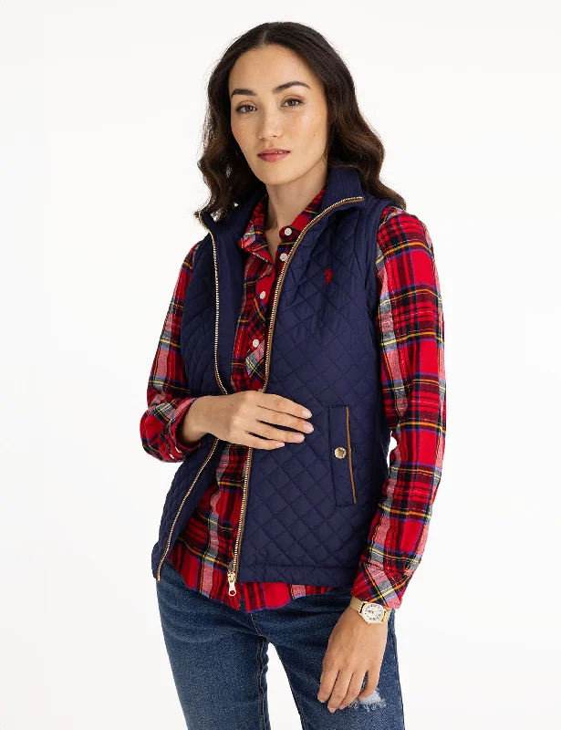 Women's Party Clothes SIDE KNIT QUILTED VEST