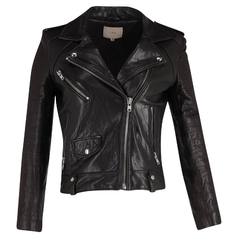 Women's Vintage Clothes Iro Biker Jacket in Black Leather