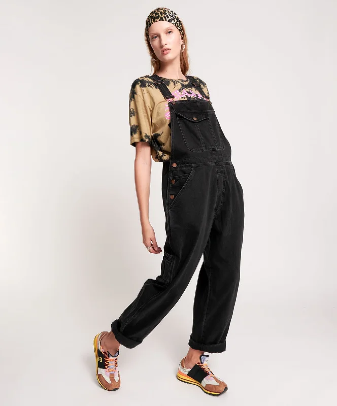 Stylish Women's Apparel WORN BLACK STANTON ST OVERALLS