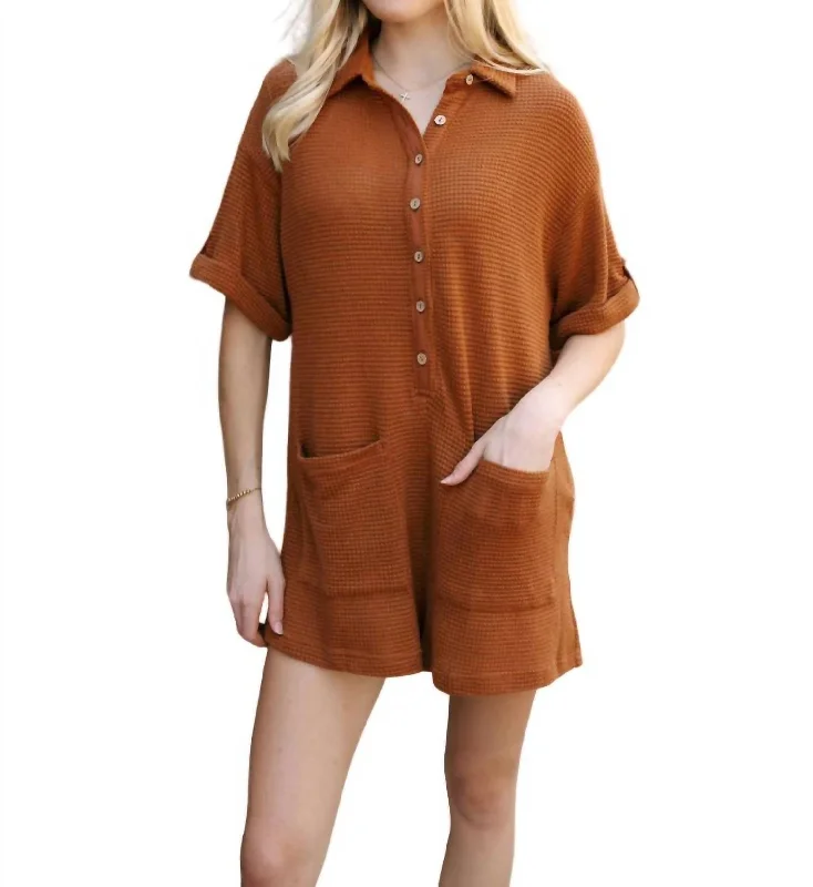 Timeless Women's Apparel Waffle Romper