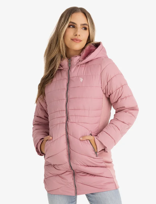 Women's Everyday Apparel COZY HOODED PUFFER COAT