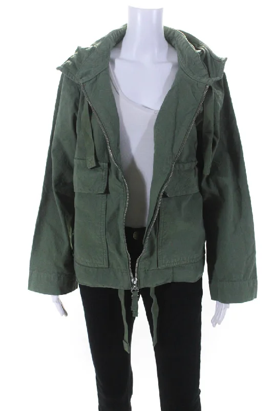 Women's High-Fashion Apparel Everlane Womens The Canvas Organic Cotton Anorak  Forest Green