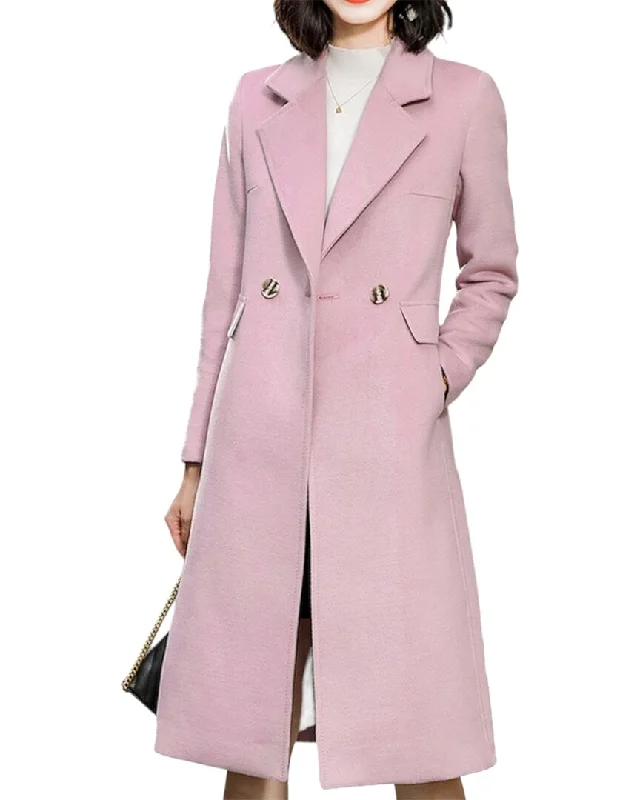 Women's Classic Attire RVHSWDS Long Trench Coat