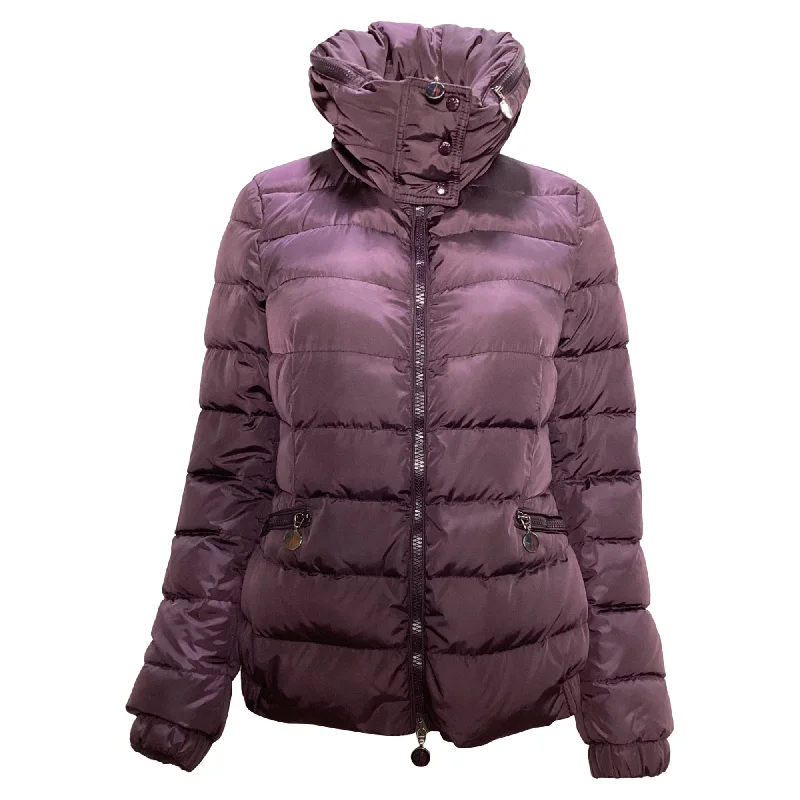 Charming Women's Outfit For Special Occasions Moncler Sanglier Zipped Down Jacket in Burgundy Polyester