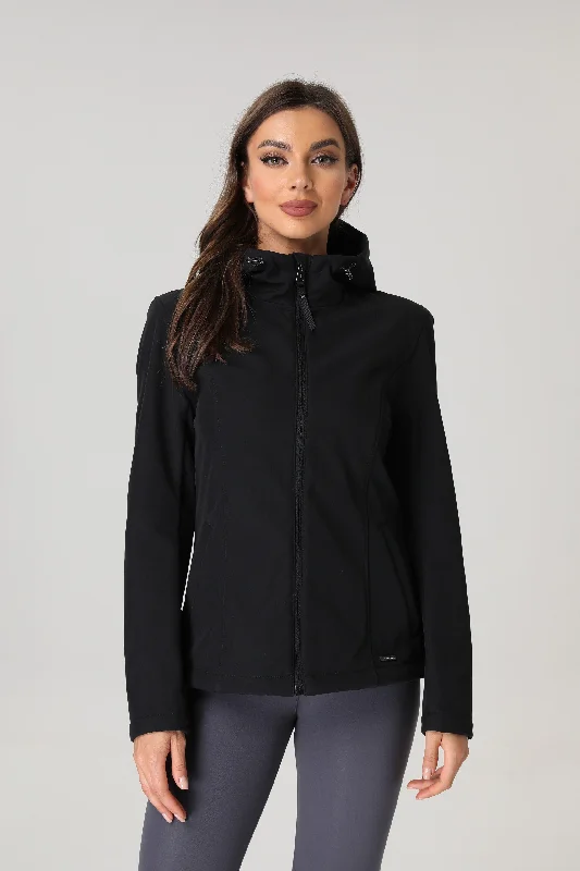 Comfortable Women's Apparel Women's Hooded Softshell Jacket