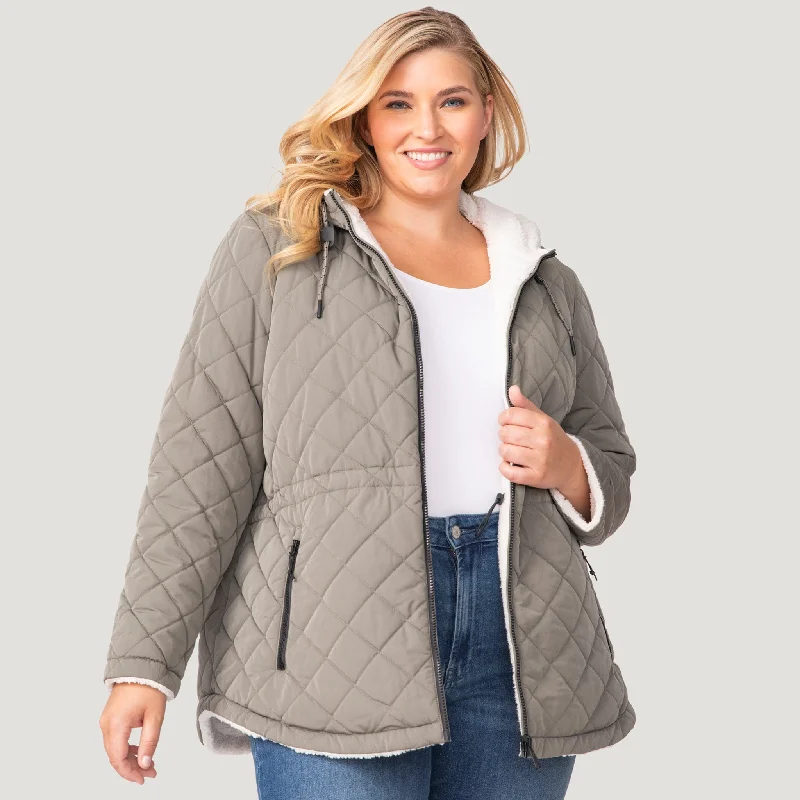 Women's Resort Apparel Women's Plus Size Switch It Up Cloud Lite Reversible Jacket