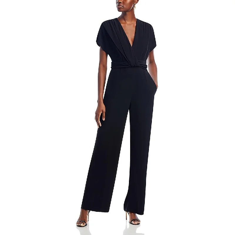 Chic Women's Attire Womens Crossover Cap Sleeve Jumpsuit