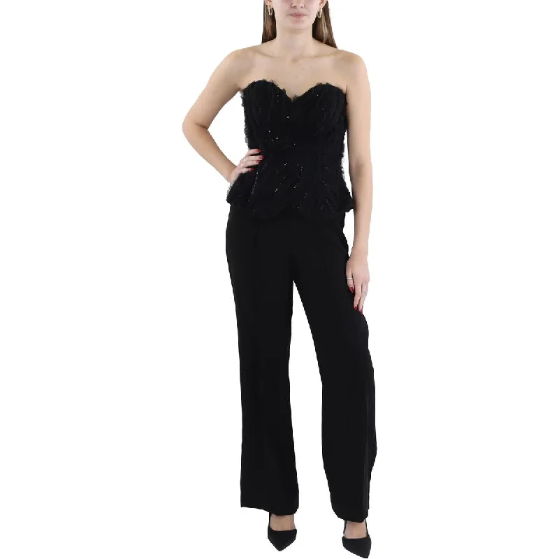 Women's High-Fashion Outfit Womens Lace Strapless Jumpsuit