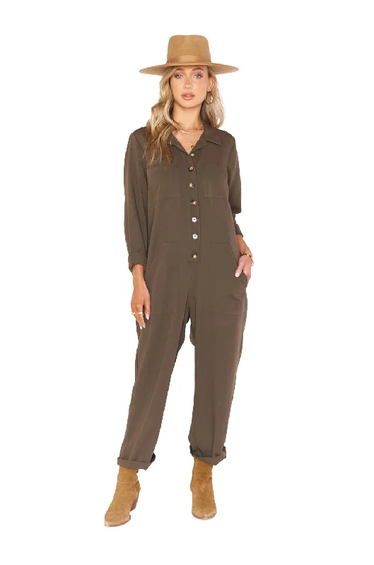 Women's Everyday Clothes Show Me Your MuMu Fargo Jumpsuit In Olive