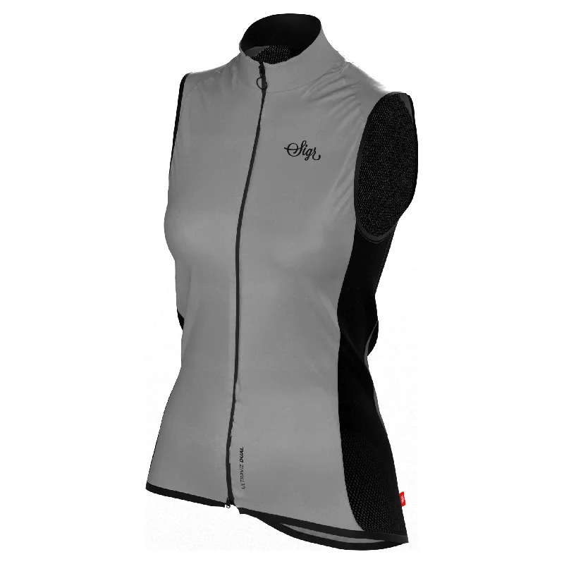 Women's Cozy Winter Attire Norrsken Silver Women's Reflective Cycling Gilet