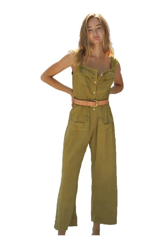 Women's Plus-Size Clothes Jen's Pirate Booty Starship Jumpsuit In Olive