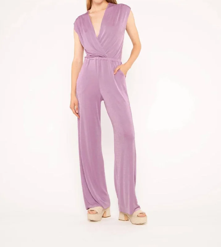 Women's Seasonal Apparel Slinky Jumpsuit In Lavender