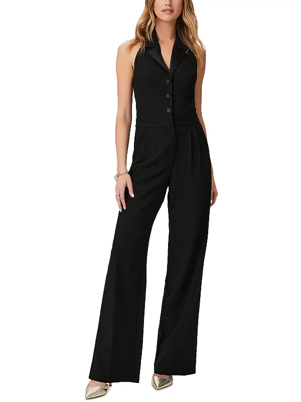 Women's Transitional Garments Vienna Womens Satin Trim Open Back Jumpsuit