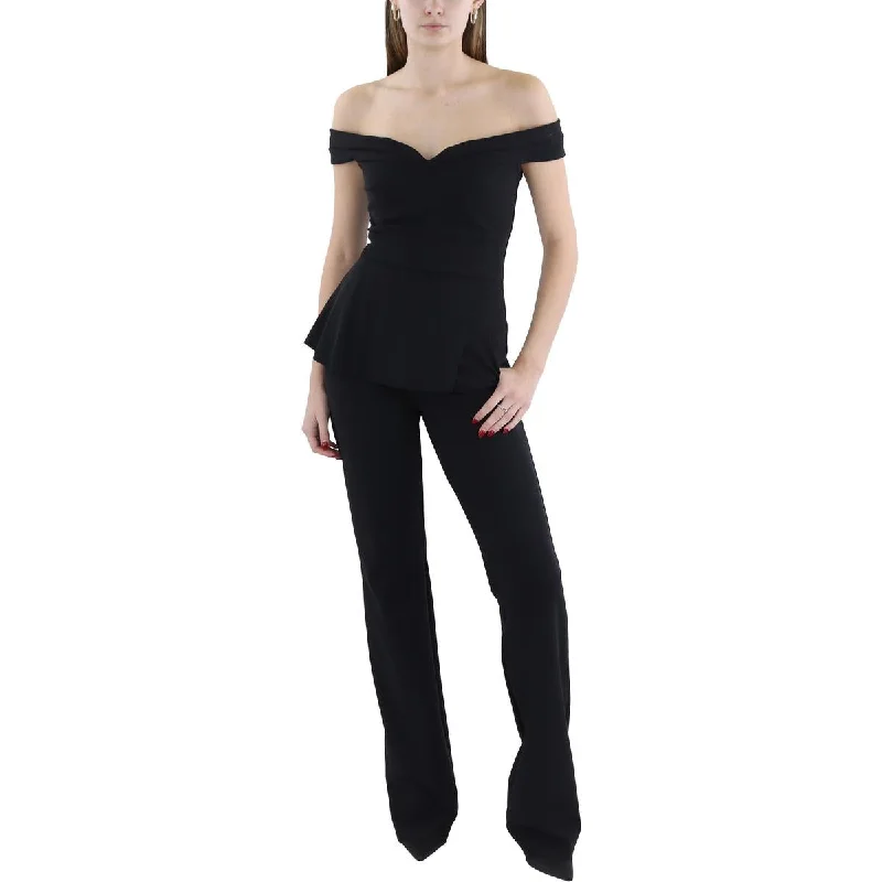 Women's Festive Attire Radonna Womens Off-The-Shoulder Peplum Jumpsuit