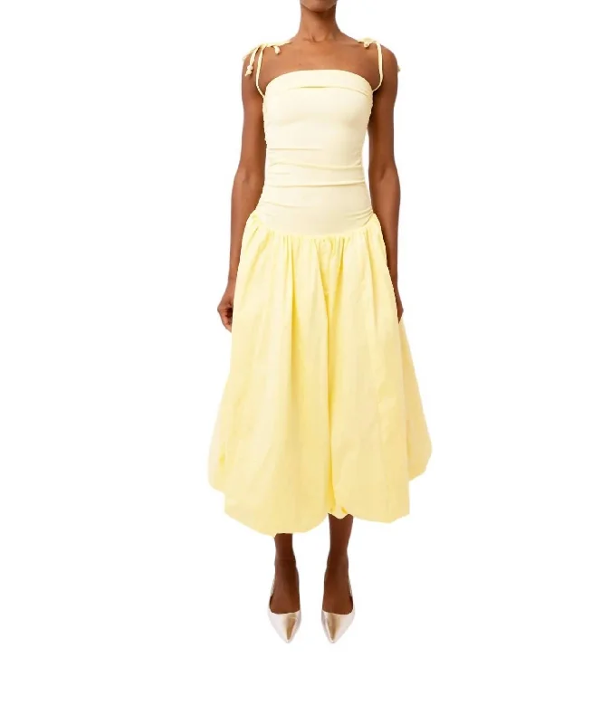 Women's Tailored Outfit Alexa Puffball Dress In Yellow