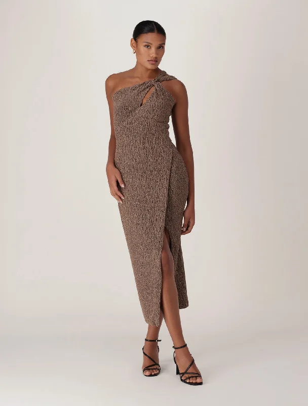 Women's Clothing And Garments Sets Kairo One Shoulder Glitter Maxi Dress