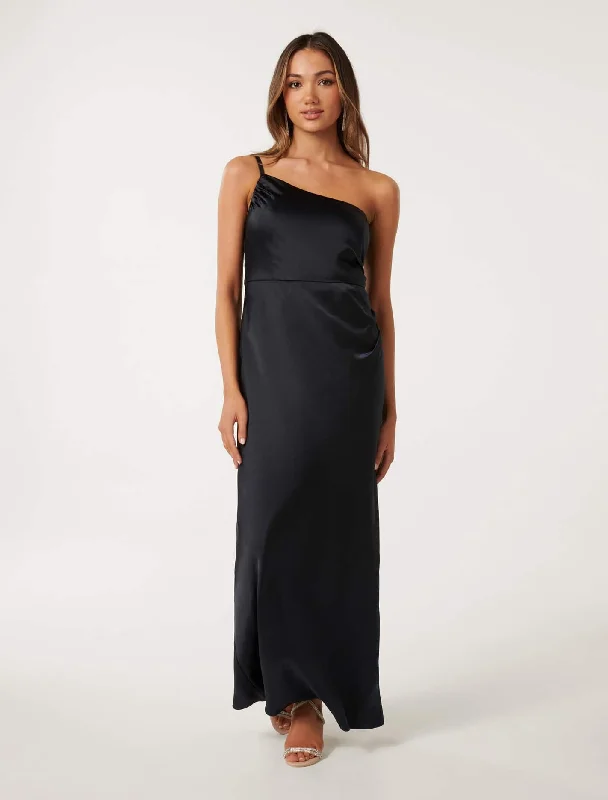 Stylish Women's Attire Kelly Petite One Shoulder Maxi Dress