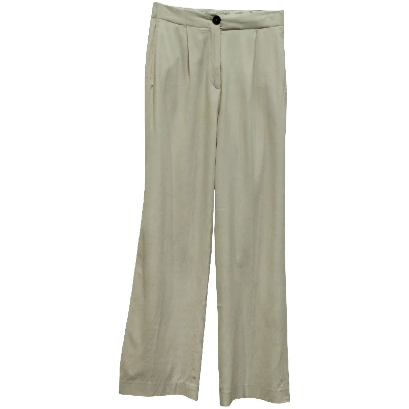 Modern Women's Outfit Ba&Sh Wide Leg Trousers in Nude Cotton