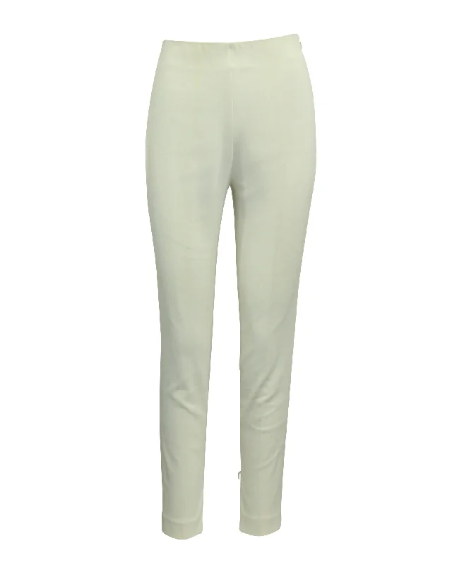 Women's Evening Attire Giambattista Valli Straight Leg Pants in Ecru Cotton