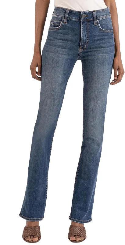 Women's Occasion Wear Clothing Natalie High Rise Fab Ab Bootcut Jeans In Allied Wash